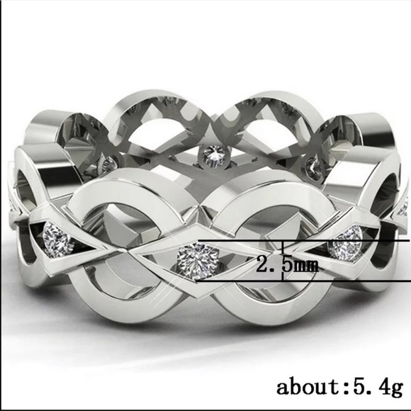 New Women’s 925 Silver Beautiful Diamond Ring - Picture 3 of 3